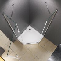 Glaswerk Westfalen - Molly Paroi de douche pentagonale 100x100x195cm