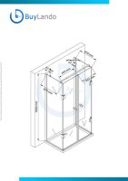 Glaswerk Westfalen - Emma U-vormige douchecabine 75x90x75 cm