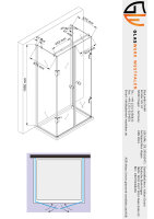 Glaswerk Westfalen - Emma 75x90x75x195 cm U Duschkabine