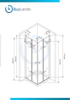 Glaswerk Westfalen- Caroline 80x80x180cm Eck Duschkabine Dusche