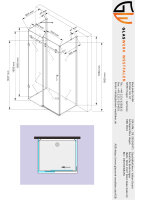 Glaswerk Westfalen - Ida 90x100x90x195cm U Duschkabine Schiebesystem