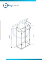 Glaswerk Westfalen - Cabine de douche en U Emma 75x120x75 cm