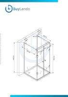 Glaswerk Westfalen- Emma 100x100x100cm U Duschkabine