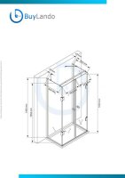 Glaswerk Westfalen- Emma 90x120x90cm U Duschkabine