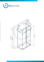 Glaswerk Westfalen- Emma 80x100x80cm U Duschkabine
