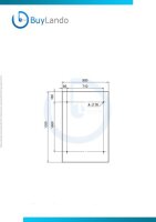 Glaswerk Westfalen - Auvent en verre transparent (L) 120x90 cm incl. support