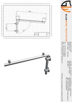Glaswerk Westfalen - (L) 150x90 cm klar Glasvordach inkl. Halter