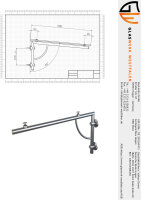 Glaswerk Westfalen - (LB) 150x90 cm klar Glasvordach inkl. Halter
