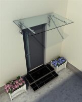 Glaswerk Westfalen - (L) 200x90 cm Klarglas Glasvordach...