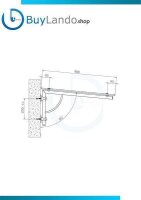 Glaswerk Westfalen - (LB) 200x90 cm klar Glasvordach inkl. Halter