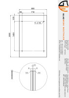 Glaswerk Westfalen - (LB) 200x90 cm klar Glasvordach inkl. Halter