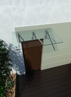 Glaswerk Westfalen - (3LB) 200x90 cm klar Glasvordach...