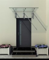 Glaswerk Westfalen- (3L)250x90cm klar Glasvordach+Halter