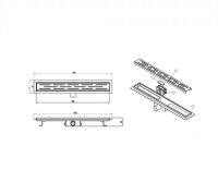 Glaswerk Westfalen - 90 cm Edelstahl Duschrinne 3xSchlitz