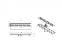 Glaswerk Westfalen - 100 cm Edelstahl Duschrinne 3xSchlitz