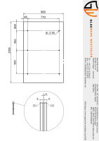 Glaswerk Westfalen - (3LB) 230x90 cm klar Glasvordach inkl. Halter