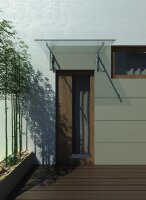 Glaswerk Westfalen - (S) depth 90 cm clear glass canopy incl. support