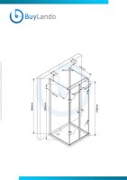 Glaswerk Westfalen- Emma  80x80x80x180cm U Duschkabine