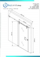 Glaswerk Westfalen - 1025x2025 mm Glasschiebetür Zimmertür 01
