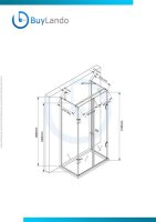 Glaswerk Westfalen- Emma  75x90x75x180cm U Duschkabine