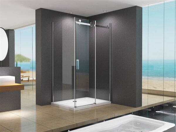 Glaswerk Westfalen - Ela 120x80x195 cm Corner Shower Enclosure with Sliding Door