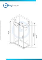 Glaswerk Westfalen - Ela Boxdoccia angolare con porta scorrevole 120x80x195 cm