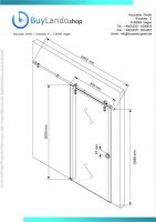 Glaswerk Westfalen - 900x2025 mm Glasschiebetür Zimmertür 33