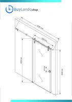 Glaswerk Westfalen - 1025x2025 mm Glasschiebetür Zimmertür 34