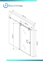 Glaswerk Westfalen - 900x2025 mm Glasschiebetür Zimmertür 34