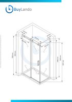 Glaswerk Westfalen- Ela 100x80x195cm Eck Duschkabine Schiebetür
