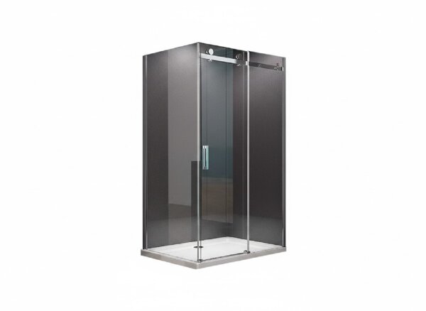 Glaswerk Westfalen - Ela 100x80x195cm Eck Duschkabine Schiebetür + DT
