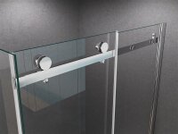 Glaswerk Westfalen - Ela 100x80x195cm Eck Duschkabine Schiebetür + DT