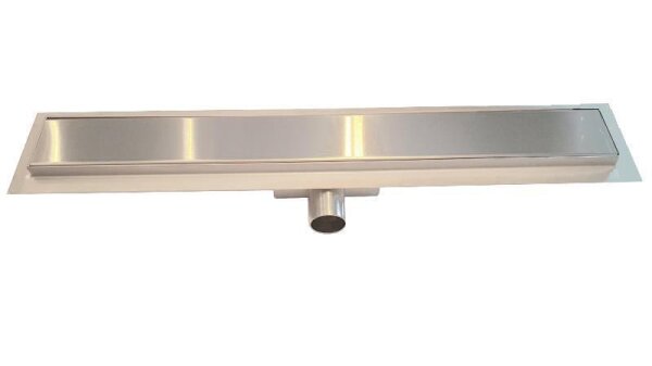 Glaswerk Westfalen - Caniveau de douche plat en acier inoxydable de 80 cm, lisse