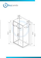 Glaswerk Westfalen- Nora 80x80x80cm U Duschkabine Klarglas