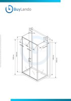 Glaswerk Westfalen- Nora 80x90x80cm U Duschkabine Klarglas