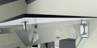Glaswerk Westfalen - SET S Halter für Glasvordach - Edelstahl