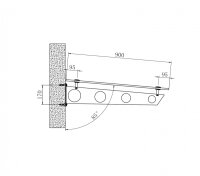Glaswerk Westfalen - Set di supporti a S per pensilina in vetro - acciaio inox