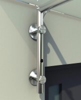 Glaswerk Westfalen - SET L Halter für Glasvordach - Edelstahl