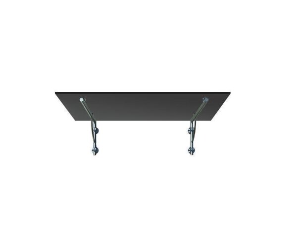 Glaswerk Westfalen - (LB) 120x90 cm gray glass canopy incl. support