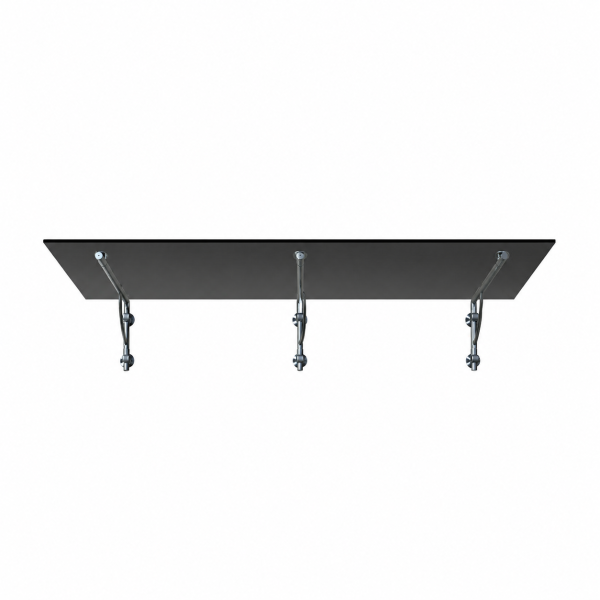 Glaswerk Westfalen - (3LB) 200x90 cm Grauglas Glasvordach inkl. Halter