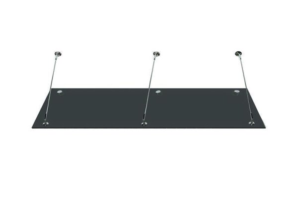Glaswerk Westfalen - (3STR) Auvent en verre gris 200x90 cm incl. support
