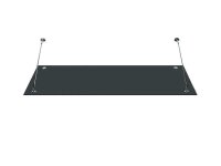 Glaswerk Westfalen - (STR) 200x90 cm grijs glas incl. steun