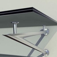 Glaswerk Westfalen - (V) 120x90 cm Grauglas Glasvordach inkl. Halter