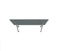 Glaswerk Westfalen- (V)150x90cm Grauglas Glasvordach+Halter