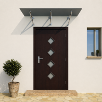 Glaswerk Westfalen - (3V) 200x90 cm Grauglas Glasvordach...