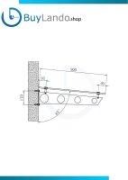 Glaswerk Westfalen - (P) Marquesina de vidrio esmerilado de 120x90 cm con soporte incluido