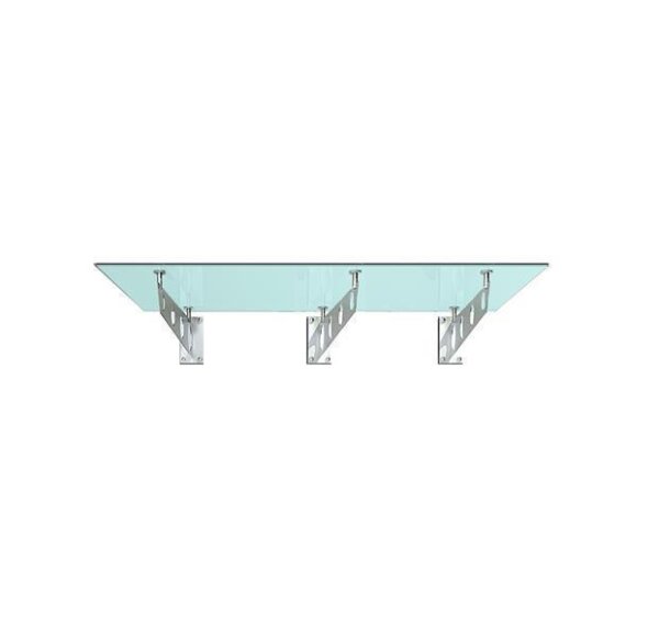 Glaswerk Westfalen - (3S) 230x90 cm frosted glass canopy incl. support