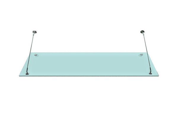 Glaswerk Westfalen - (STR) Auvent en verre dépoli 150x90 cm incl. supports