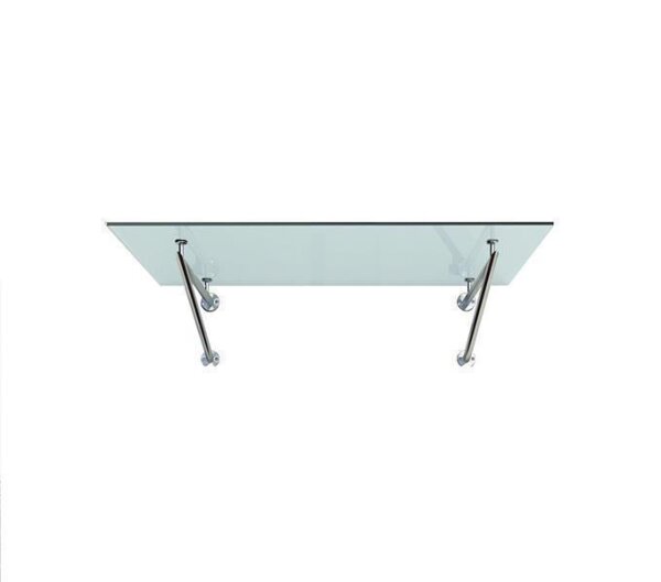 Glaswerk Westfalen - (V) 150x90 cm matglas glazen luifel incl. steun