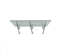 Glaswerk Westfalen - (3V) Auvent en verre transparent 250x90 cm incl. support